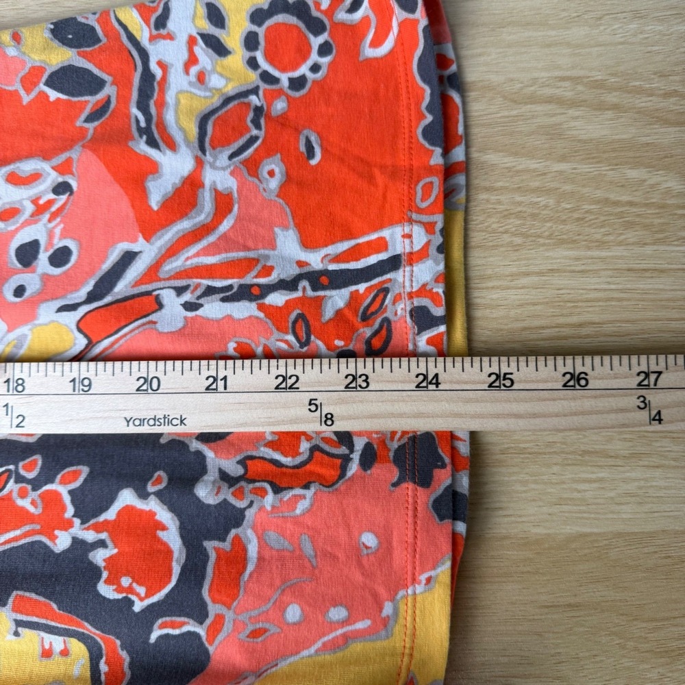 Ann Taylor Womens Abstract‎ Paisley V-Neck Ruched XS Psychedelic Retro Boho Art - Picture 5 of 9